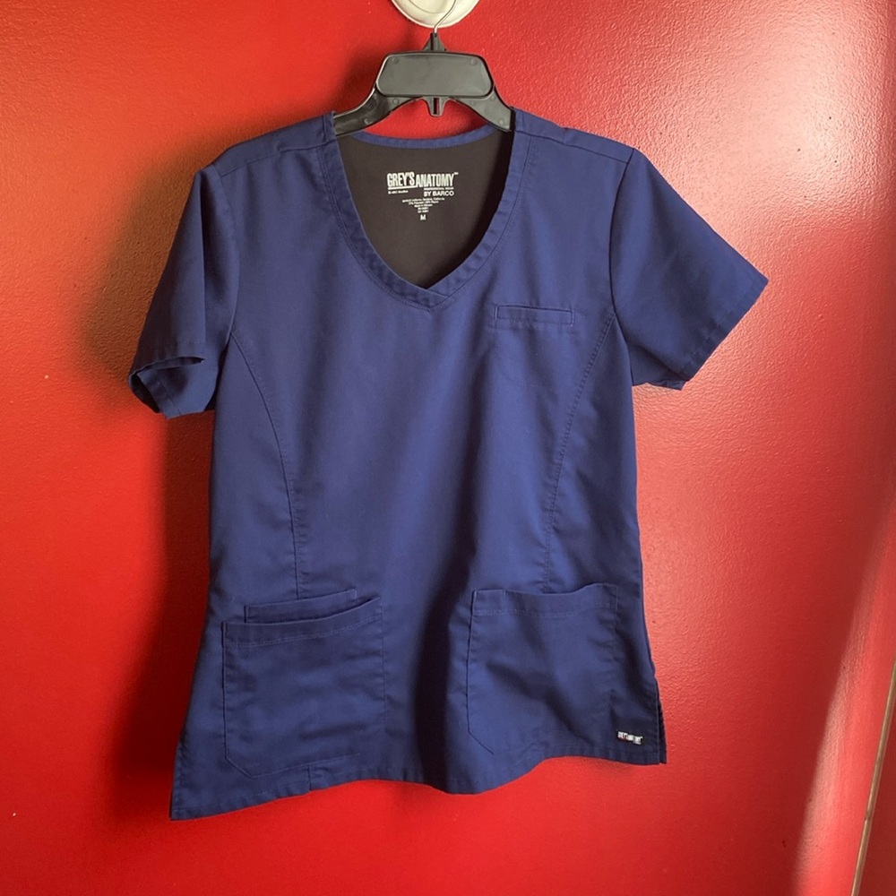 Grey’s Anatomy by Barco navy scrub top